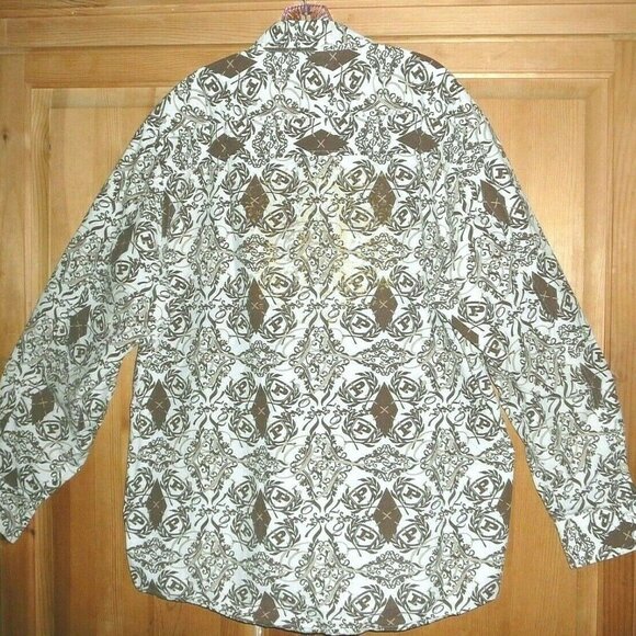 PHAT FARM Phat Classics Mens Vintage 90s Shirt Sz 2XL Dramatic Logo Brown - Picture 7 of 8